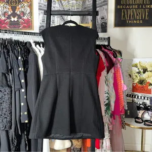 Commense Black Gold Button Sleeveless Mini Dress Womens XL New NWT thumbnail 7