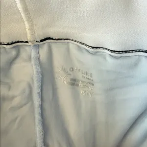 NEW Aerie offline varsity pin striped pleated skort with buttons bike shorts XS thumbnail 5