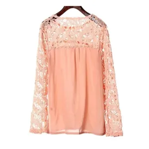 ✨Lace Long Sleeve Blouse✨ Orange Size M thumbnail 3