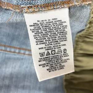 Pilcro and the Letterpress Small Denim Jacket Olive Green Ruffle Hem‎ Womens thumbnail 13