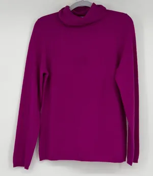 Charter Club Luxury 100% Cashmere‎ Turtleneck Sweater Pink Purple Small thumbnail 1