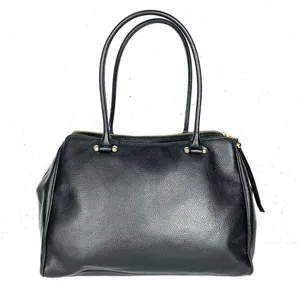Kate Spade Womens Reis Shoulder Bag Black Pebbled Leather Triple Compartment thumbnail 2