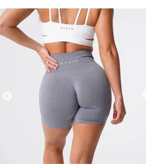 NVGTN Grey Pro Seamless Shorts SIZE M thumbnail 1