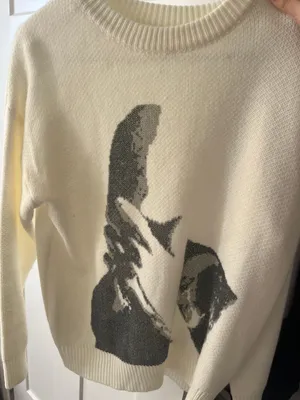 Frank Ocean Knit Sweater White Size M thumbnail 1