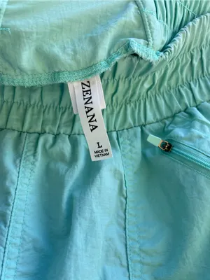 Zenana Womens Mint Green Elastic Waist Cargo Jogger Pants thumbnail 3