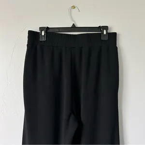 Varley DoubleSoft Knit Wide Leg 30" Track Sweat Pleated Pants Black Medium thumbnail 5