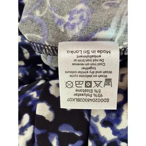David Emanuel Animal Print Sequin V-Neck Shift Dress Blue Black Size 12 US thumbnail 4