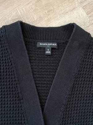 Banana Republic Textured Waffle-Knit Cardigan thumbnail 3