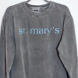 MV Sport St. Mary’s Gray Mineral Wash Sweatshirt Size Medium thumbnail 2