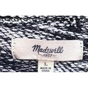 Madewell Blue Marled Tunic Top Pockets 100% Cotton Effortless Casual Comfy Large thumbnail 3