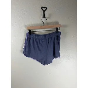 Y2K VS PINK Micro Mini Shorts Size Small Purple Loungewear Preppy Athleisure thumbnail 6