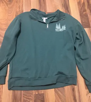 Tillys Quarter-Zip Sweatshirt green thumbnail 1