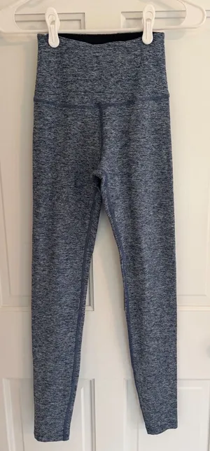 Beyond Yoga Blue Heather High Waisted Leggings‎ Size Small Made in USA thumbnail 1