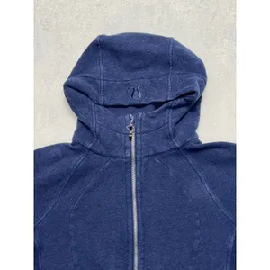 Lululemon Women's Scuba Hoodie Full Zip Dark Blue Yoga pocket stretch Size 8 thumbnail 3