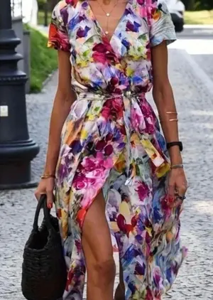 Rainbow Color Mini Dress Multiple Size XL thumbnail 4