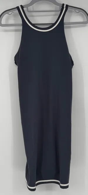 Vuori Volley Dress XS Navy White Trim Racerback Tennis Golf Pockets Athletic thumbnail 1