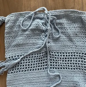 Majorelle Blue Crotchet Dress From Revolve thumbnail 4