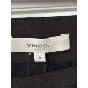 Vince Black Side Zip Cropped‎ Trousers Italian Fabric Size 8 thumbnail 3