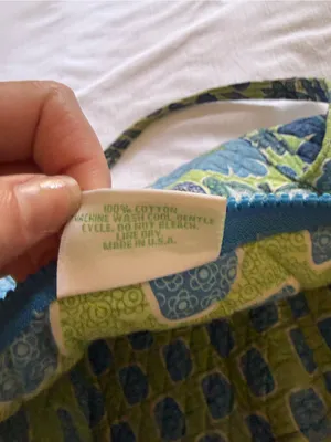 Vera Bradley XL Duffel Travel Bag Retired Daisy Doodle Print Blue Green Flowers thumbnail 9