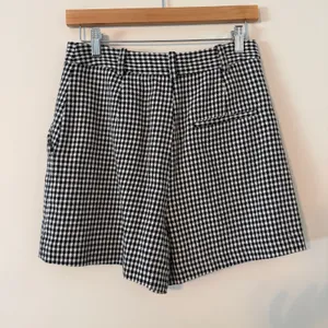 Zara Houndstooth High Waisted Sailor Style Shorts Old Money Quiet Luxury Sz Med‎ thumbnail 5