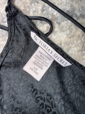 Victoria's Secret Black Satin Cami & Shorts Sleep Set thumbnail 8