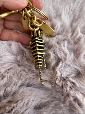 Coach Metal Small Rexy T-Rex Skeleton Puzzle Bag Charm Keychain CCE75 Brass thumbnail 5