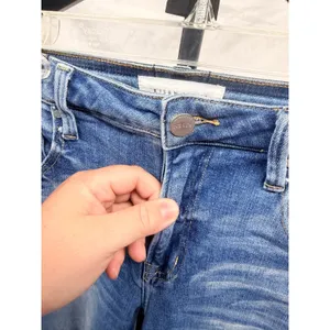 RIsen Jeans Women's Distressed Hi-Rise Medium Wash Raw Hem Bot Crop Jean Sz 29 thumbnail 3