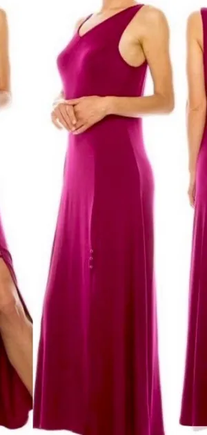 Agnes & Dora Womens Venus Maxi Dress in Wine size S thumbnail 1