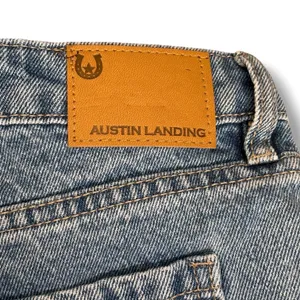 Austin Landing Denim Shorts Cutoff Frayed Western Filigree Buckle Boho Festival thumbnail 7