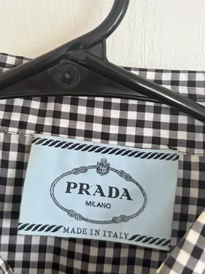 Prada Fall 2013 Gingham Black & White Shirt Dress thumbnail 3