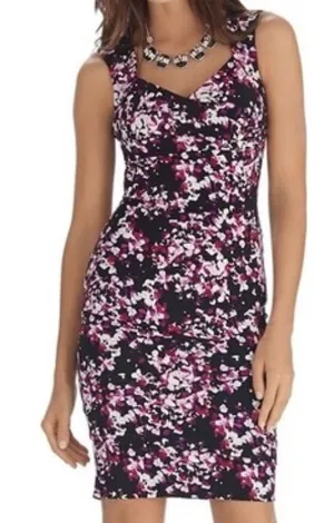 White House Black Market sleeveless floral print sheath dress thumbnail 1