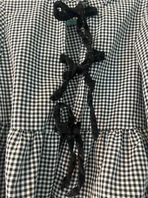 Shein Gingham Tie Top Front thumbnail 4