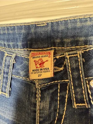 True Religion Low Rise Disco Billie Big T Bootcut Jeans Y2K thumbnail 3