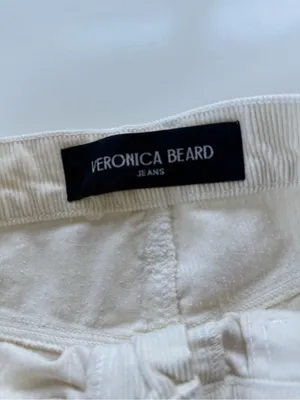Veronica Beard Taylor High Waist Crop Wide Leg Corduroy Pants size 32 thumbnail 6