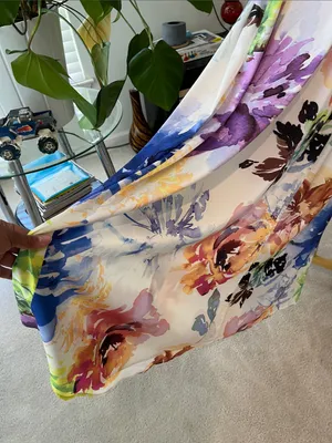 Nicole Miller Floral Slip Maxi Dress in Ivory Multi thumbnail 5