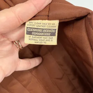 Vintage Leather Shearling Collar Penny Lane‎ Coat Brown Belted Distressed thumbnail 9