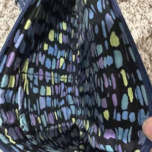 Vera Bradley Night and Day Floral Quilted Cotton Crossbody Bag Blue Purple Lime thumbnail 4