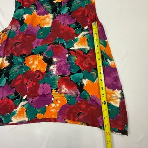 Carole Little Vintage Floral Sleeveless V-Neck Tank Top thumbnail 4