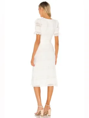 Tularosa Quinn Midi Dress in White thumbnail 2