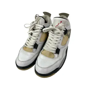 Nike Air Jordan 4 Retro Men's White Athletic Basketball Sneakers Shoes Size 9.5 thumbnail 2