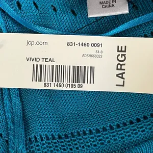 Worthington Vneck Vivid Teal Sweater thumbnail 4