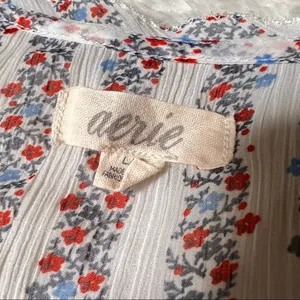 Aerie Floral Stripe Cap Sleeve Top thumbnail 10