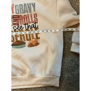 Thanksgiving Sweatshirt.  Women's Size Medium thumbnail 3