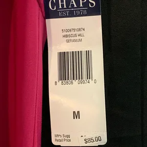 Chaps Size Medium Knee Length Draped Front Dress New Hibiscus Hill Geranium thumbnail 4