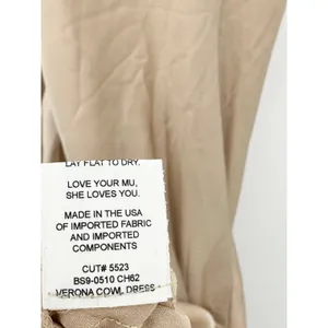 Show Me Your‎ Mumu Verona Champagne Luxe Satin Dress Gold Midi Womens Size M thumbnail 10