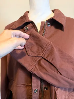 NWT Pistola Jessa oversized Utility jacket in Spice brown full zip Size medium thumbnail 9