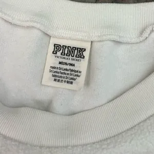 PINK Victoria’s Secret white fleece varsity sweatshirt thumbnail 2