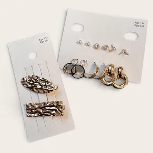 GAP Jewelry & Hair Clip Bundle NWT Gold Hoops Stud Earrings Hair Barrette Set thumbnail 1