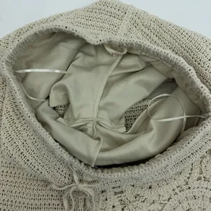 Solitaire X Anthropologie Crochet Wide Leg Pants Cream Ivory Boho Bohemian thumbnail 11