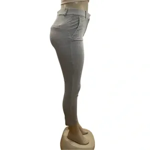 H & M Size 6 Flat Front With Elastic Band Crop Pants (Preowned) thumbnail 4